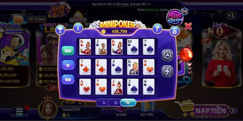 Quy trình chơi poker phiên bản nhỏ hơn