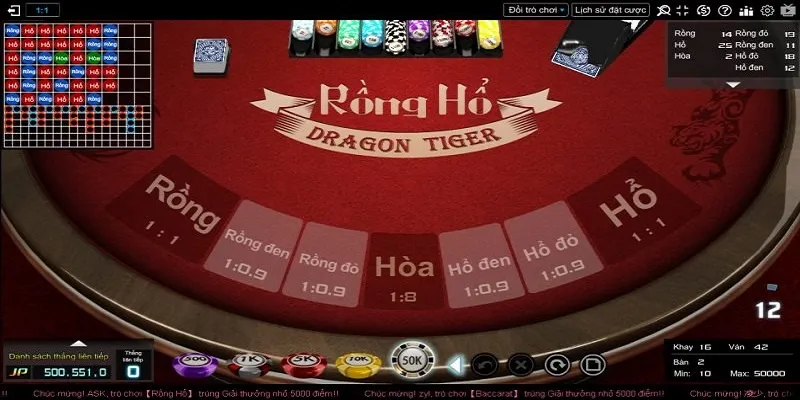 Bàn cược Rồng Hổ trực tuyến Hi88 được đầu tư chỉn chu